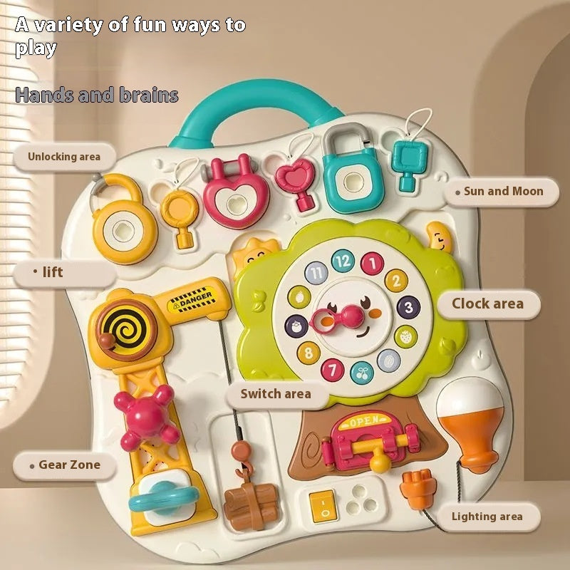 Puzzle Busy Board Infant Unlocking Toys Montessori Early Education