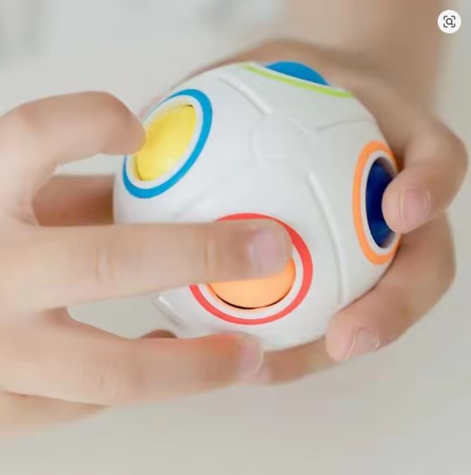 Magic Rainbow Puzzle Ball Cube Speed Ball Fun Stress Reliever Fidget Ball Toy