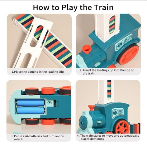 Domino Train Toy Set for Kids - 80pcs