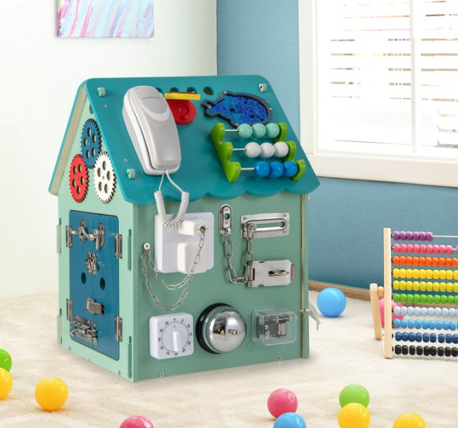 Montessori Play House with Sensory Games and Interior Storage Space Toys